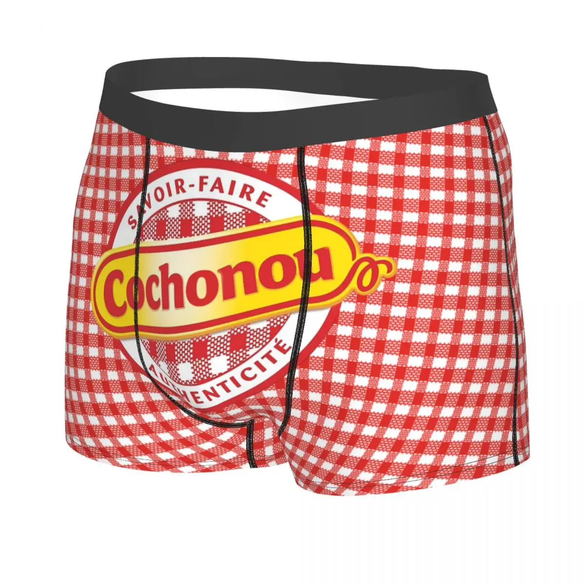 Boxer Cochonou Imprimé Logo pour Homme, Sous-Vêtements Respirants, Qualité Supérieure, Cadeau d\'urgence, 402