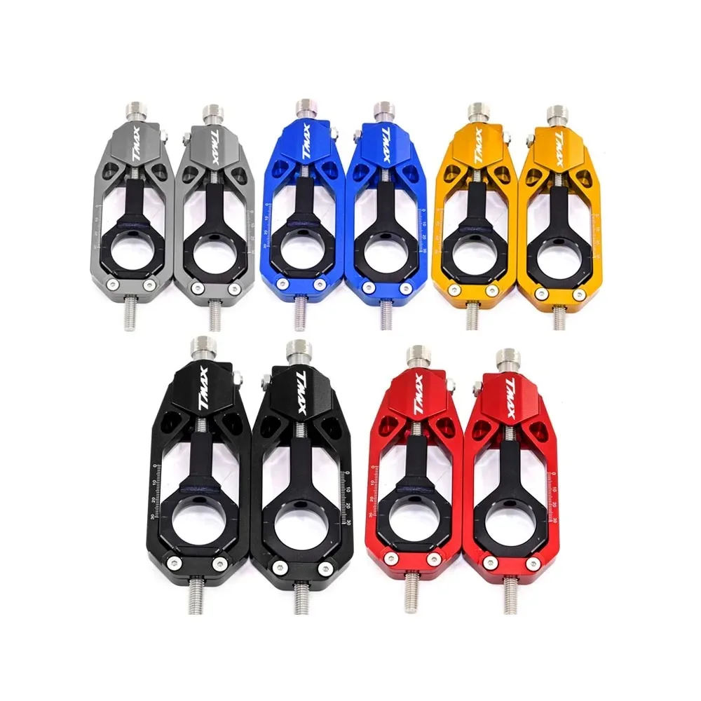 T-MAX Motorcycle Rear Wheel Chain Axle Adjusters For TMAX530 DX SX TMAX 560 TECH MAX 12-24 Block Axle Spool Tensioners tmax530