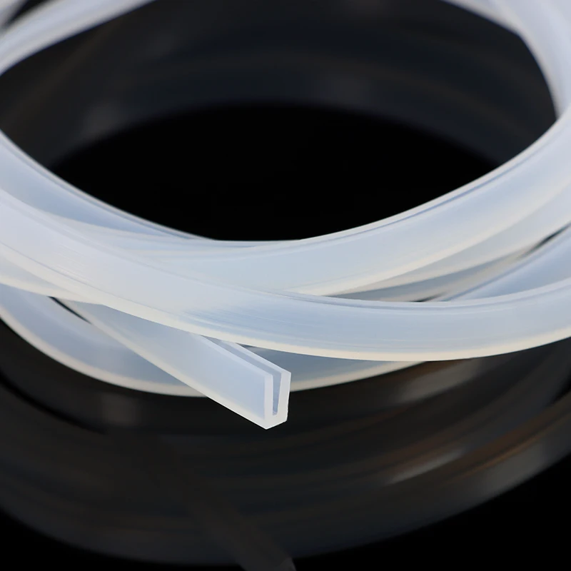 1/3M Silicone Rubber U Shape Seal Strip Solid Gasket Window Car Door Shower Frameless Glass Edge Weatherstrip Soft Protect