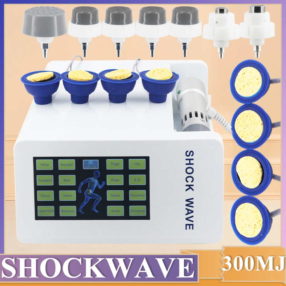 300MJ Shockwave Therapy Machine EMS Physiotherapy For ED Treatment Relieve Tendon Knee Pain Massage Shock Wave Massager Newest