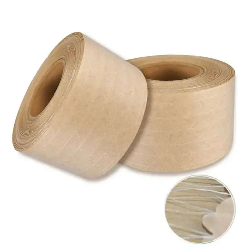 custom.Environmental Recyclable Carton Sealing Packing Custom Printed Fiberglass Reinforced Brown Kraft Paper Gummed
