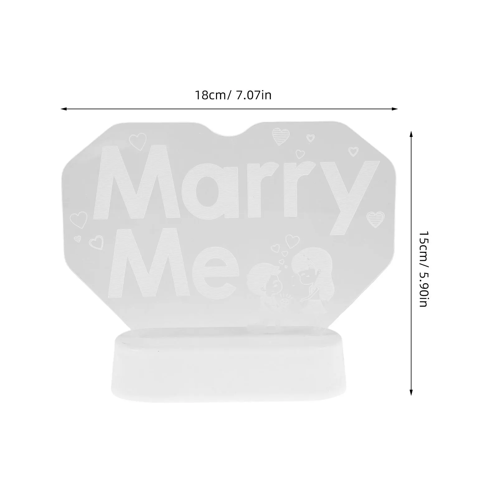 مصباح حروف رومانسي بإضاءة نيون من Marry Me لتقديم حفلات الزفاف وديكور عيد الحب على شكل حب لسطح المكتب
