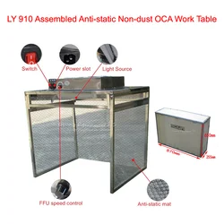 LY 910 Assembled Anti-static Non-dust OCA Work Table Potable Desktop Work Platform Easy Install 110V 220V Compatible