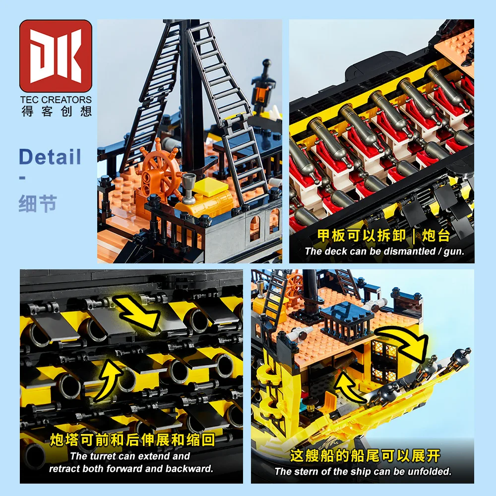 AUF LAGER MOC Idee Klassische Filme Piratenschiff Endeavour Bausteine Ziegel Montage DIY Spielzeug für Jungen Weihnachtsgeschenk Set