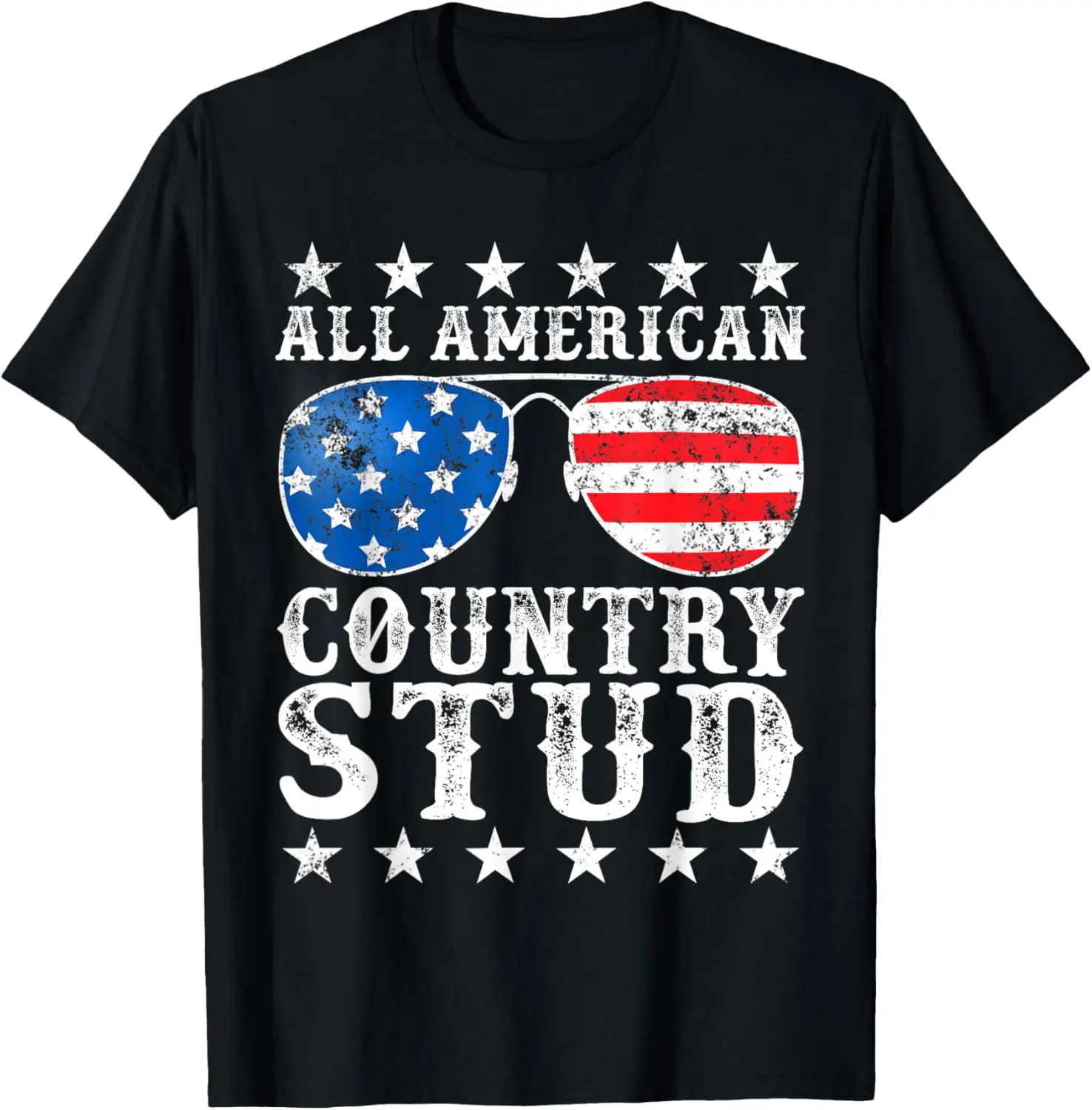 All American Stud Boy Country 4th of July USA Flag Gift T-Shirt