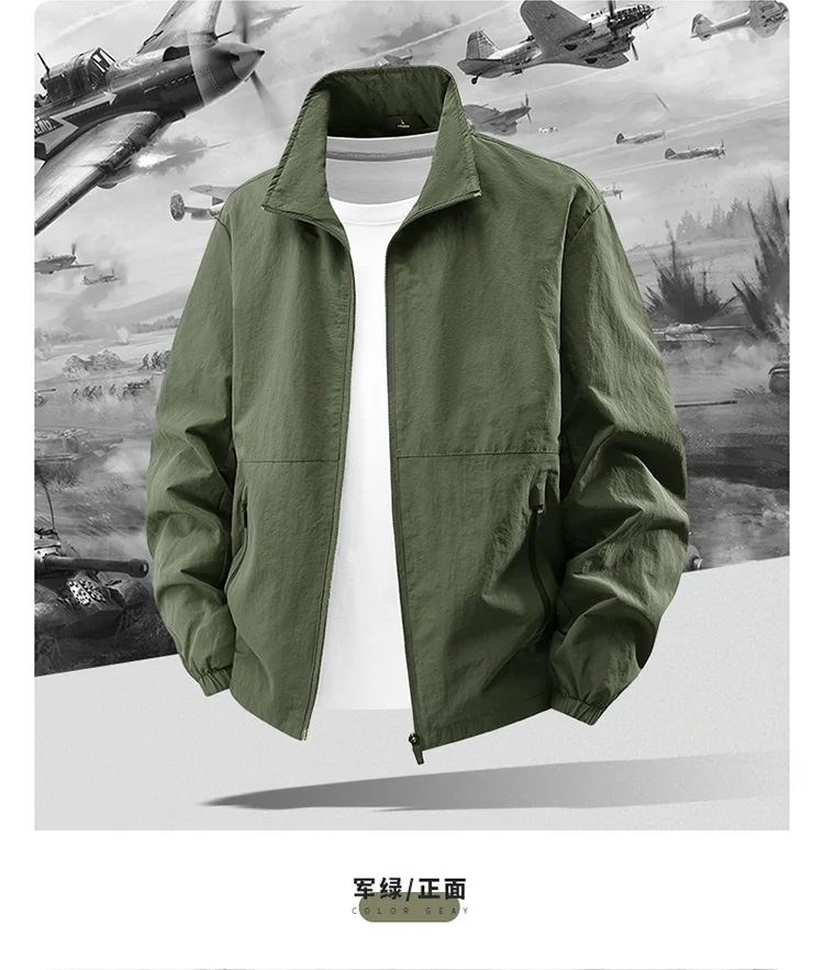 Outdoor-Jacke für Herren in Übergröße bis 8XL, Herbst-Winter Wander- und Campingjacke, Windbreaker in Übergröße, Frühling Oversized Oberbekleidung – Detail 18