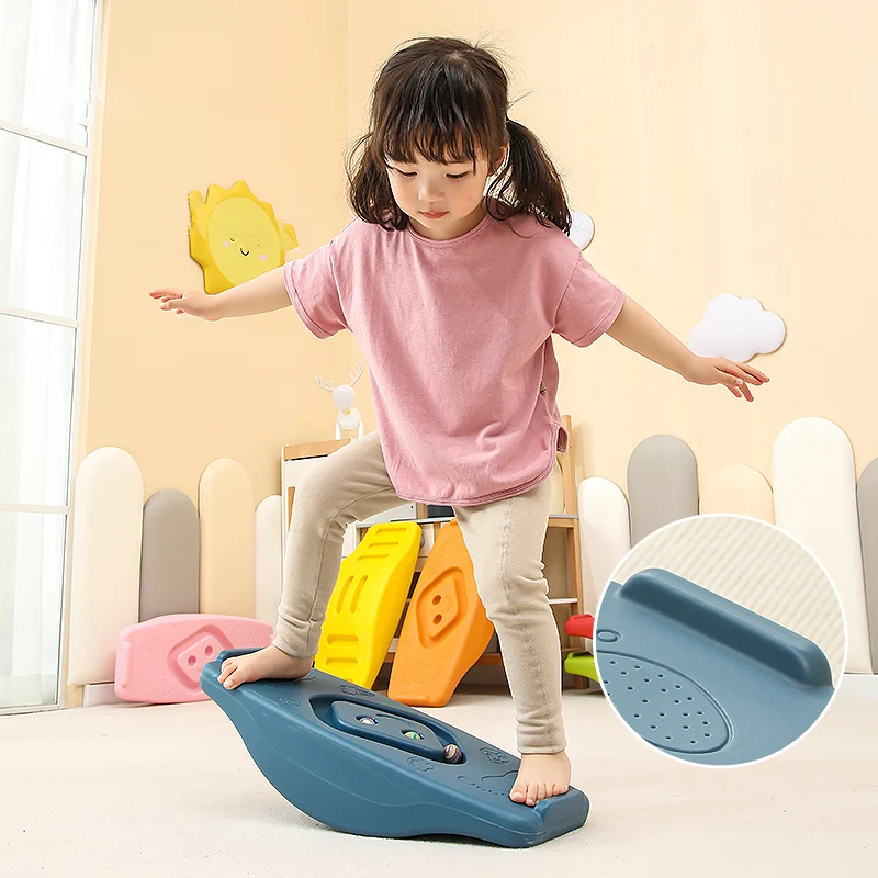 

Kid Balance Board Home Indoor Children's Balance Beam Wooden Kindergarten Vestibular Sense Training Equipment Baby Toy Seesaw