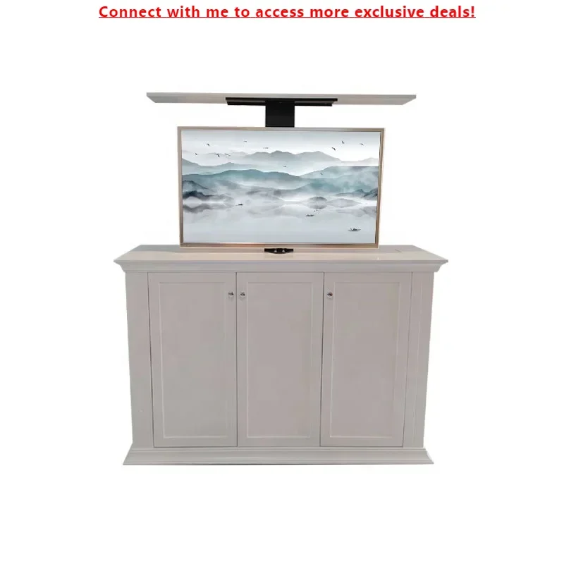 

Electric 340 Degree Rotation TV Lift Stand Remote Control Cabinet With Steel Iron And LCD/Plasma TV Mounts Bracket Mount Type
