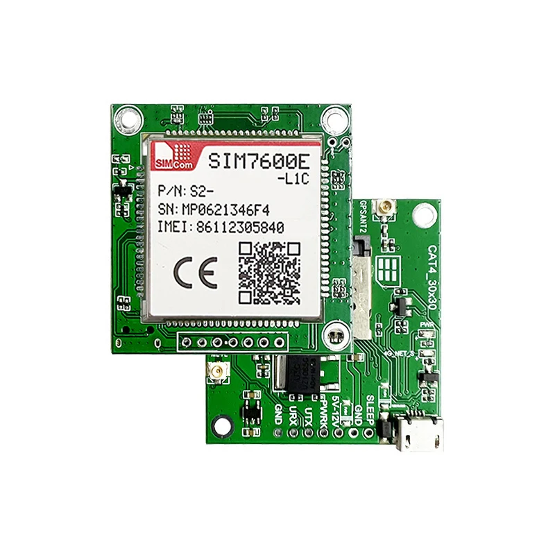 Original SIM7600E-L1C Single-row pin Core Board Development Board with Antenna SIMCOM 4G LTE CAT1 Module Support GNSS Modem