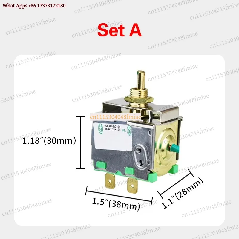 12V 24V Universal Thermostat Rotary Switch with Capillary Tube Air Conditioner Evaporator