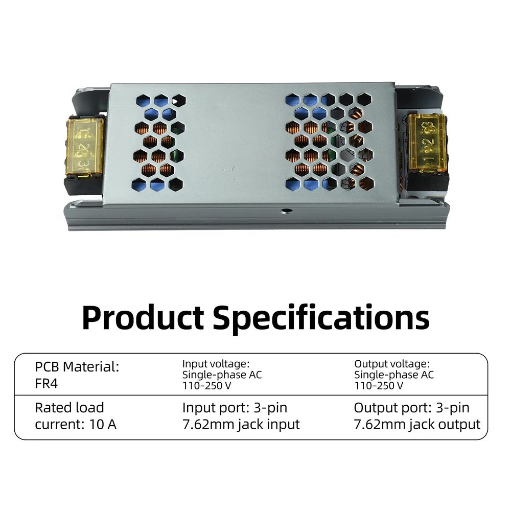 10A AC EMI Filter 110-250V Single-phase EMI Electromagnetic Interference Filter Audio Switching Power Supply Ripple Filter image 5