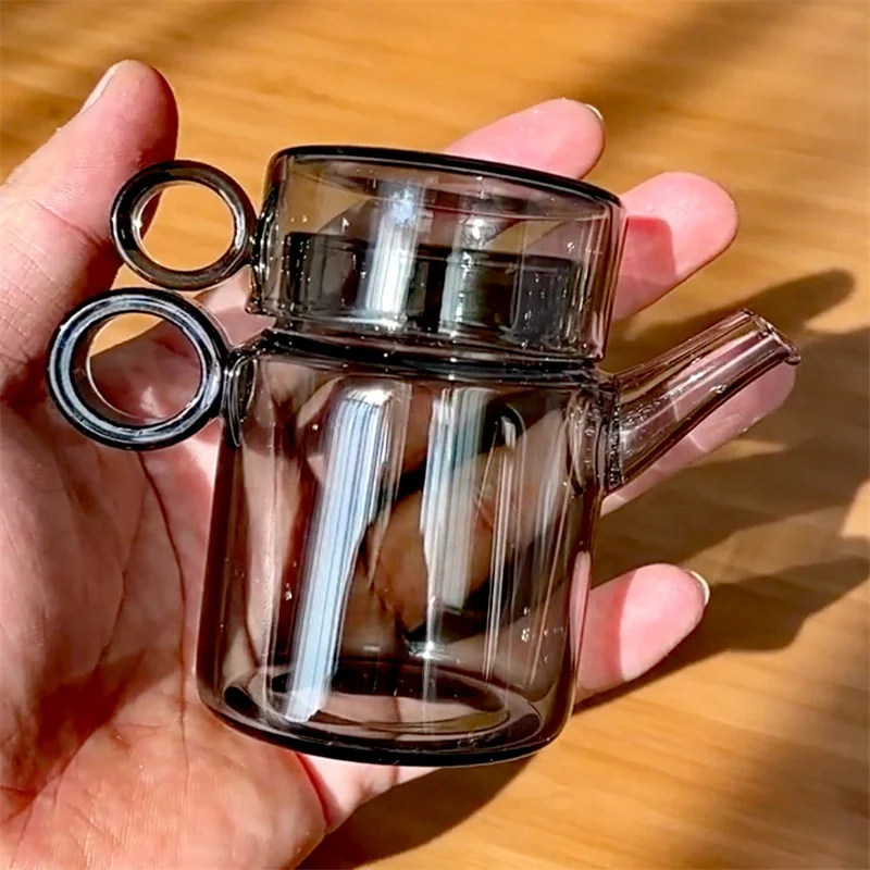 

100 мл стеклянный чайник небольшой емкости для заваривания зеленого чая, чайник, бытовой термостойкий один горшок, одна чашка, набор кунг-фу, чайная посуда