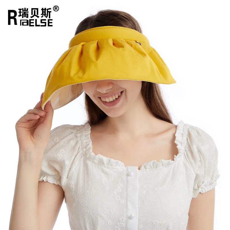 Women Shell Sun Hat UV Protection Empty Top Cap Summer Face Cover Beach Cycling Outdoor Sun Hats