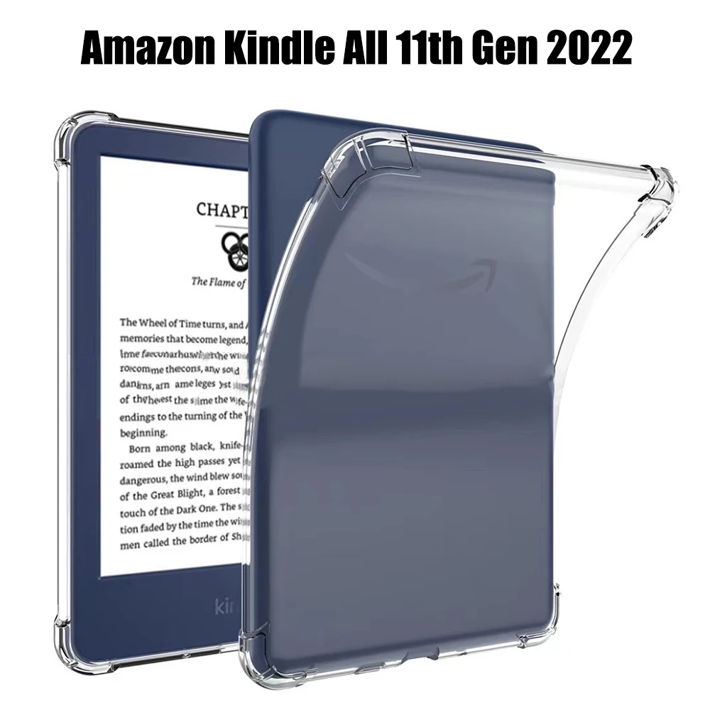 Silicone soft shell TPU Airbag cover For 6” All-new Kindle (2022 Release) 11th Generation 6 Inch Generation Bendable Smart Case