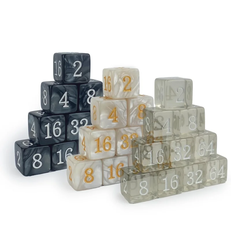 Even Numbers Dice in Backgammon Games Acrylic Plastic Dice With Sharp Edge For Table Broad Backgammon Games