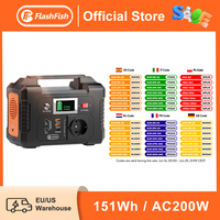 FF Flashfish 200W Portable Power Station 151Wh Solar Generator 230V AC DC Batteries Supply Outdoor Battery for Solar Panel Drone
