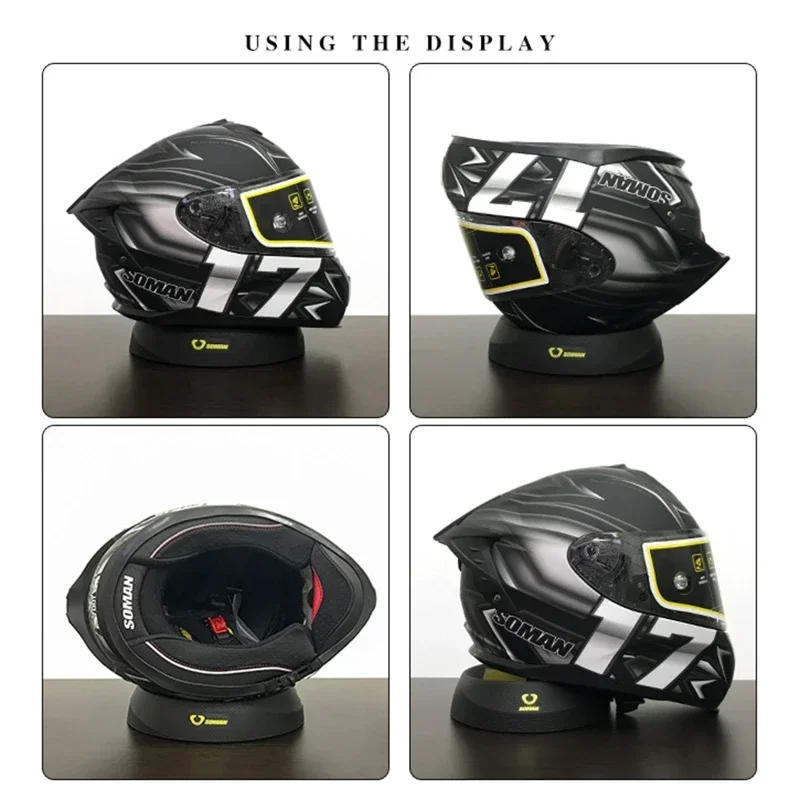 Motorcycle Helmet Display Stand Holder Helmet Support Pads Donut Ring Motorbike Helmet Accessories Display Rack