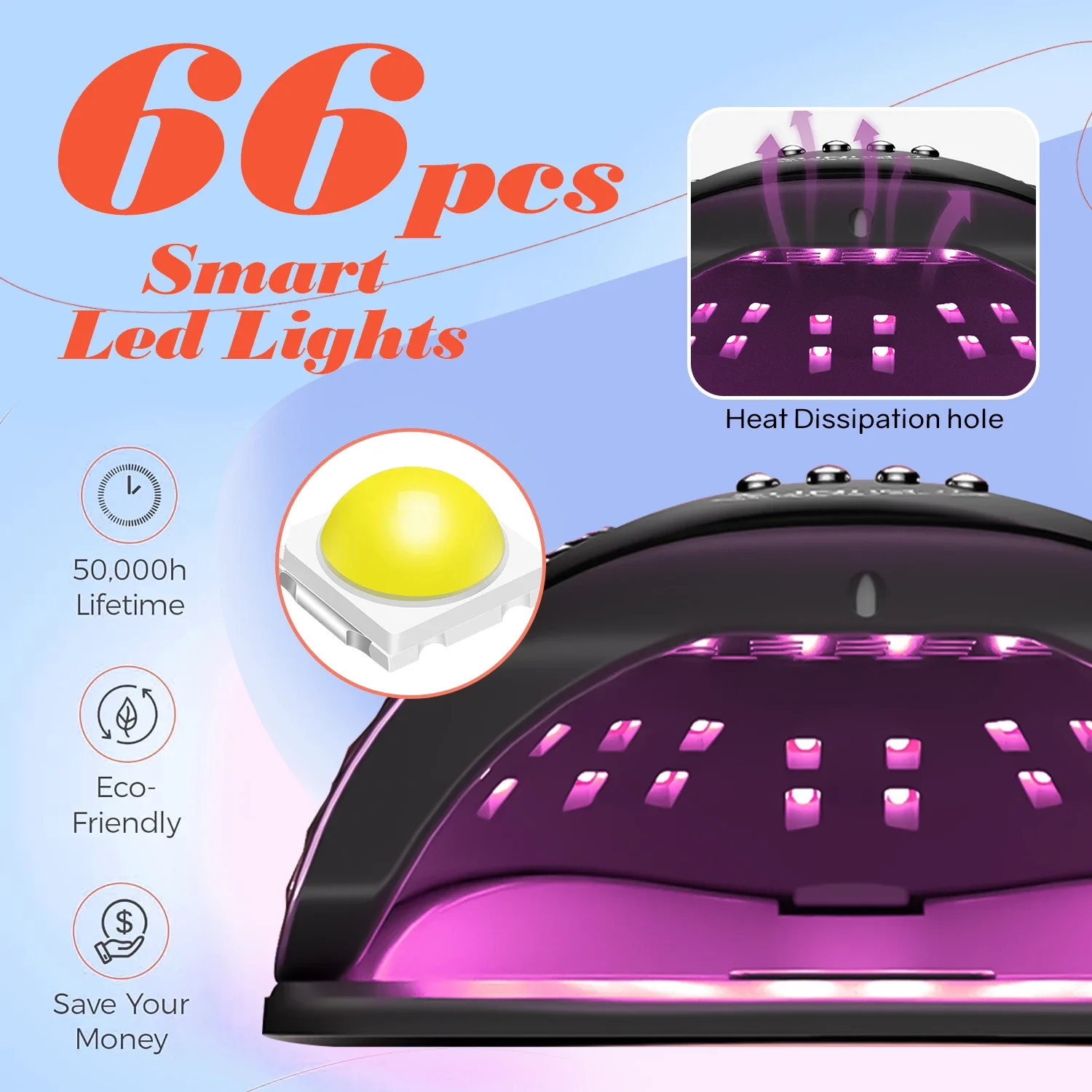280 ワットプロフェッショナルネイルドライヤー 66LED ネイルライト 4 タイマー設定ネイルランプ高速ジェルネイルポリッシュマニキュアサロン機器
