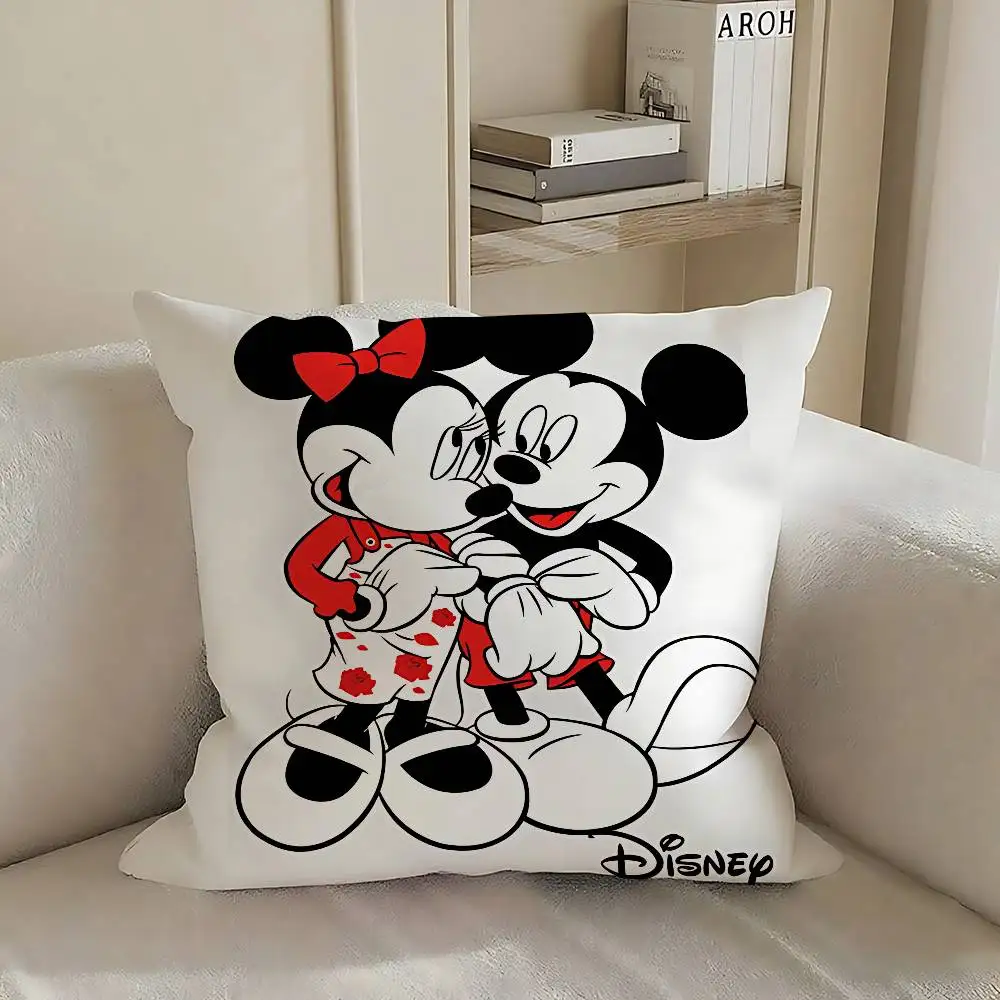 Mickey Minnie Mouse Case Plush Fabric Soft Pillowcase Double Sided Print Cushion Cover Household Gifts view 5