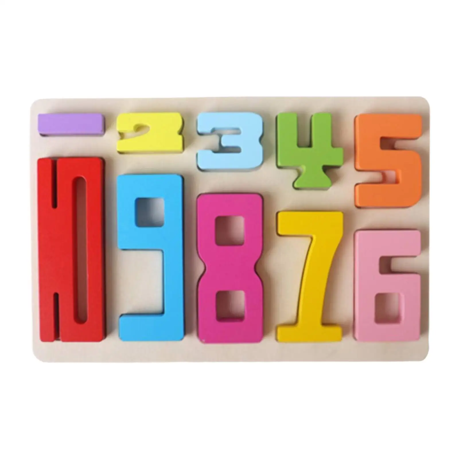 

Children Wooden Number Puzzle Preschool Game Montessori Education Toy Counting Number Matching Puzzle for Kindergarten Kids