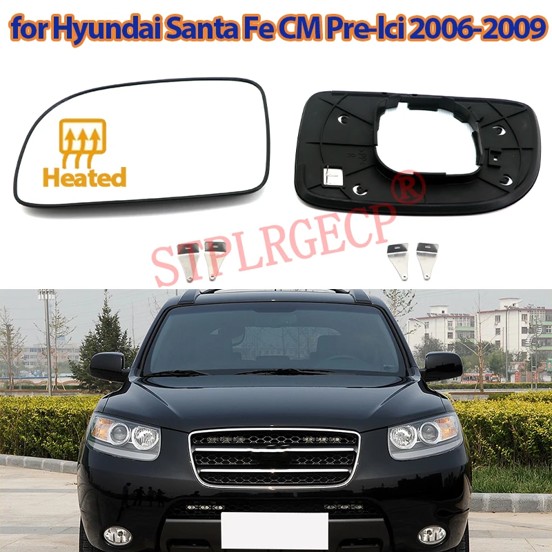 Auto-Ersatz-Seitenrückspiegel mit Heizung, beheiztes Spiegelglas für Hyundai Santa Fe CM vor dem Facelift 2006-2009