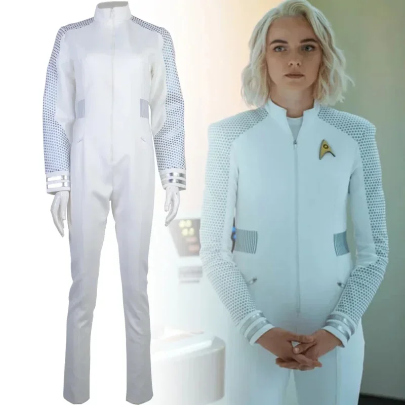 For Strange New Worlds Cosplay Nurse Chapel White Jumpsuits Starfleet Uniforms Cosplay Costume