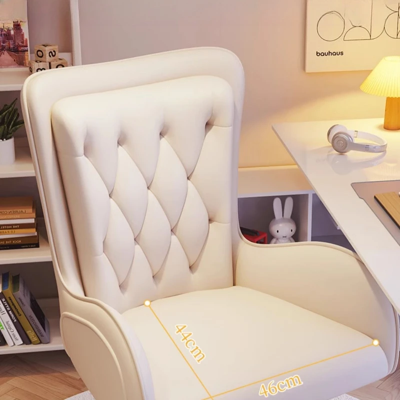 Nordic Lounge Sessel Entspannender ergonomischer Büro-Chefstuhl, rollend, bequem, Tabouret, eine Roulette, Esttique, Luxusmöbel