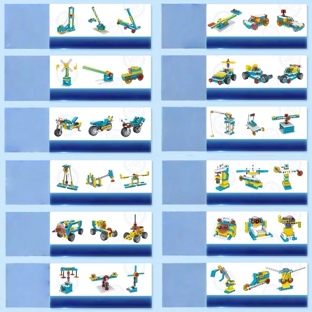 Bloc Robot ensemble Science éducation Puzzle bloc ensemble groupe mécanique engrenage jouet 3-en-un bloc paquet avec manuel d'instructions