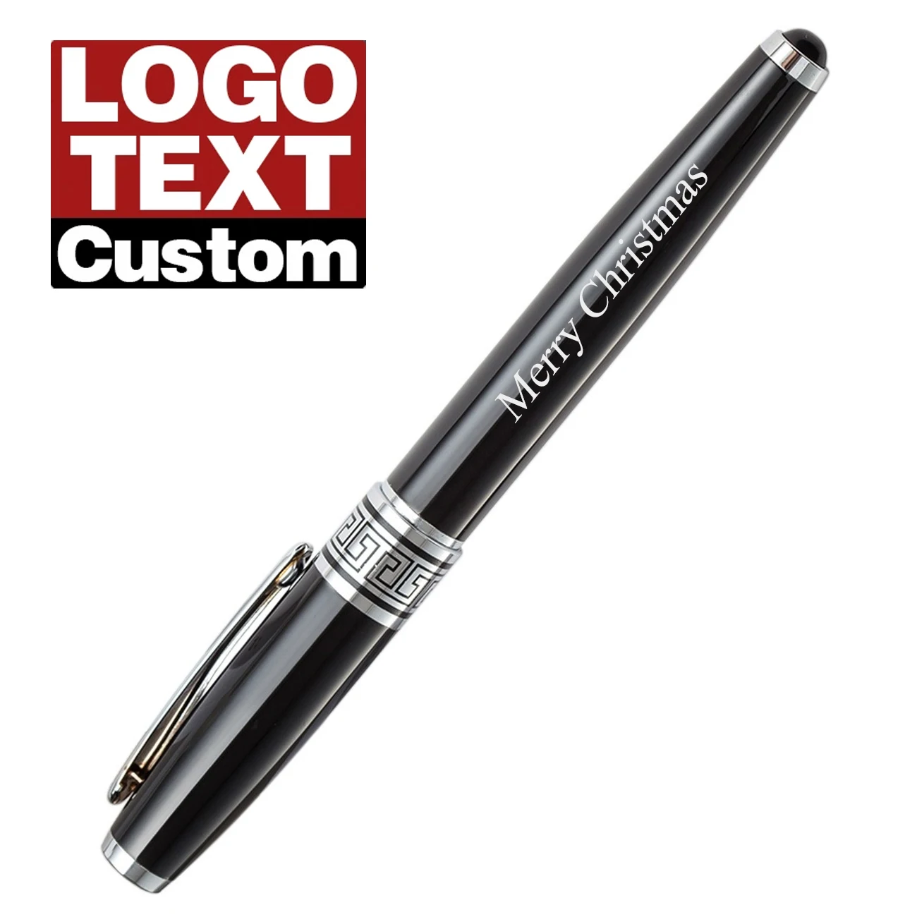 Luxury Custom Engraved Metal Ballpoint Pen | Personalized Name Gift for Business, Office, Graduation 0.5mm Black and Blue Ink