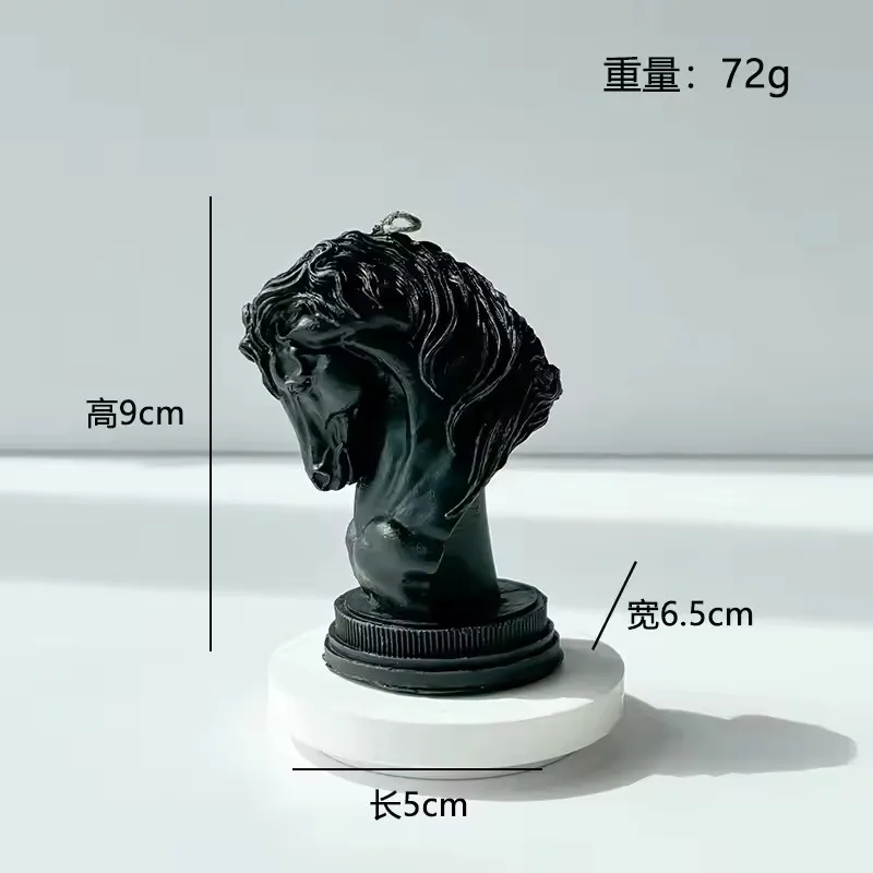 1PC 3D Horse Aromatherapy Candle - DIY Aroma Candle/Plaster/Resin Mould for Animal Ornaments Home Decoration Crafts Making