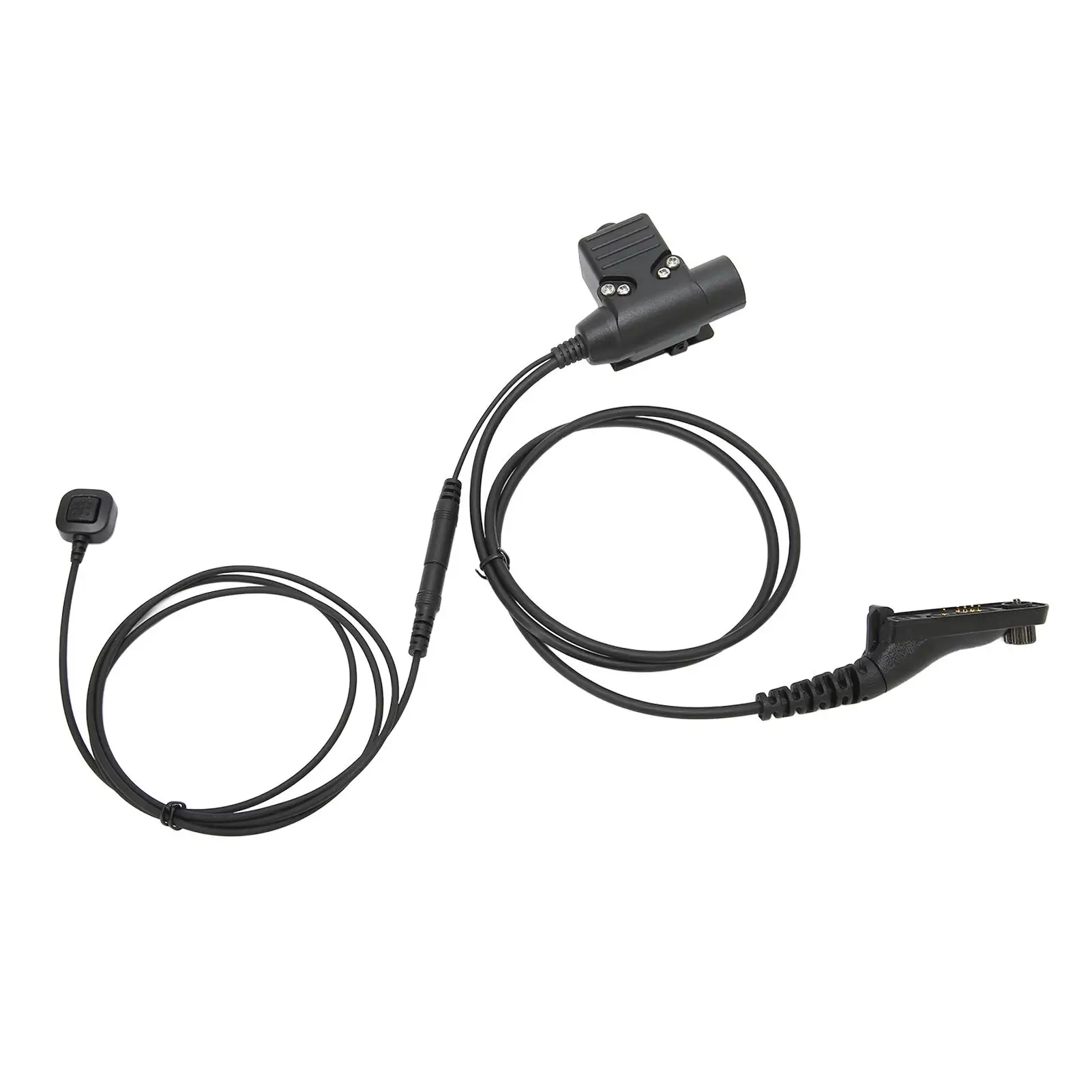 For xir P8268 P8668 DP4400 DP4800 Earpiece with Boom Mic PTT System Military Adapter