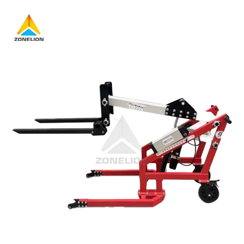 600kg Portable Electric Hydraulic Forklift Semi-electric Pallet Stacker with Curved Arm