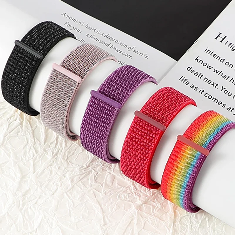 Anello in Nylon per Samsung Galaxy Watch 6 5 Pro/4/classic/gear s3 frontier/active Sport bracciale Huawei watch gt2 3 22mm 20mm cinturino