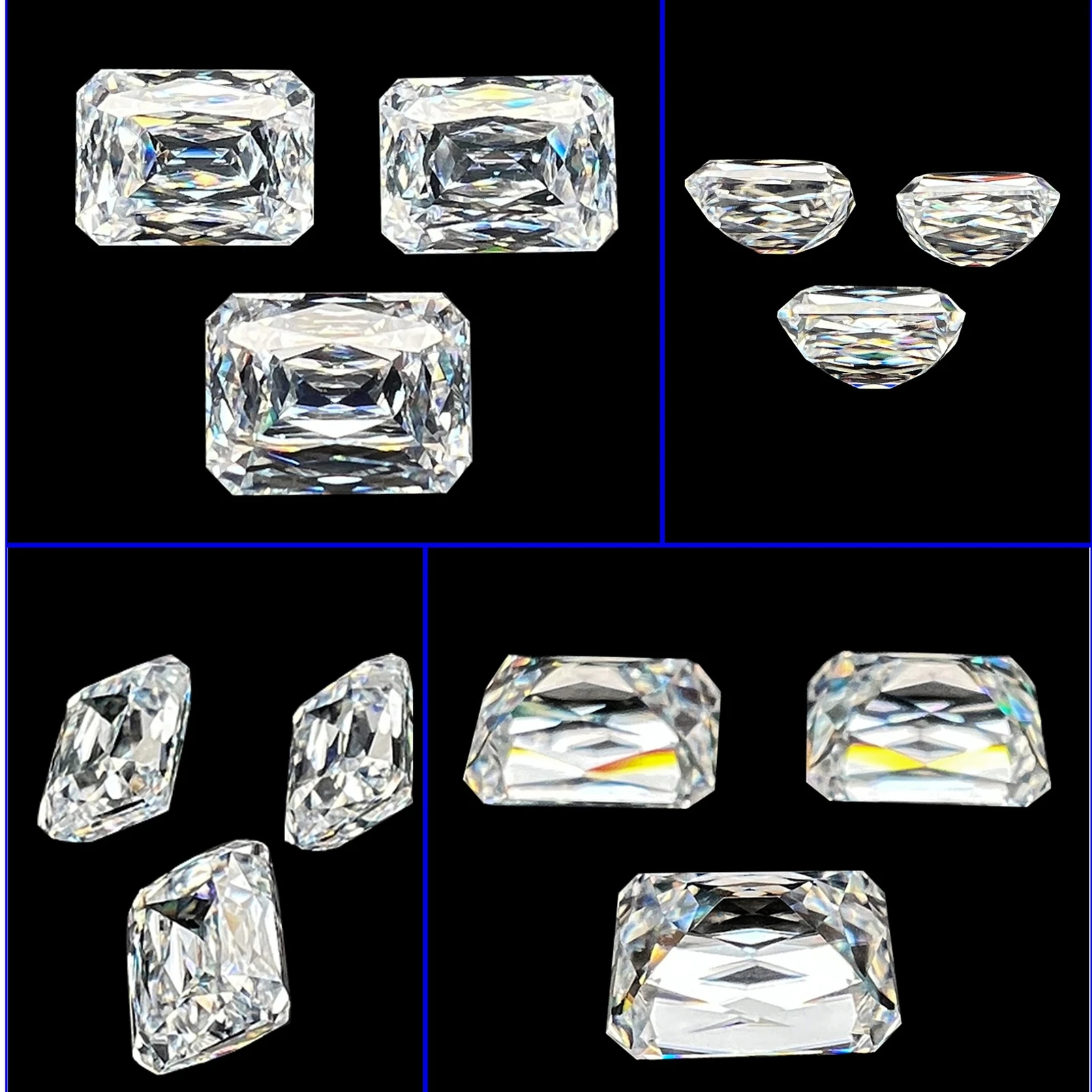 

6*8-9*11 мм особой огранки, свободный светло-фиолетовый муассанит