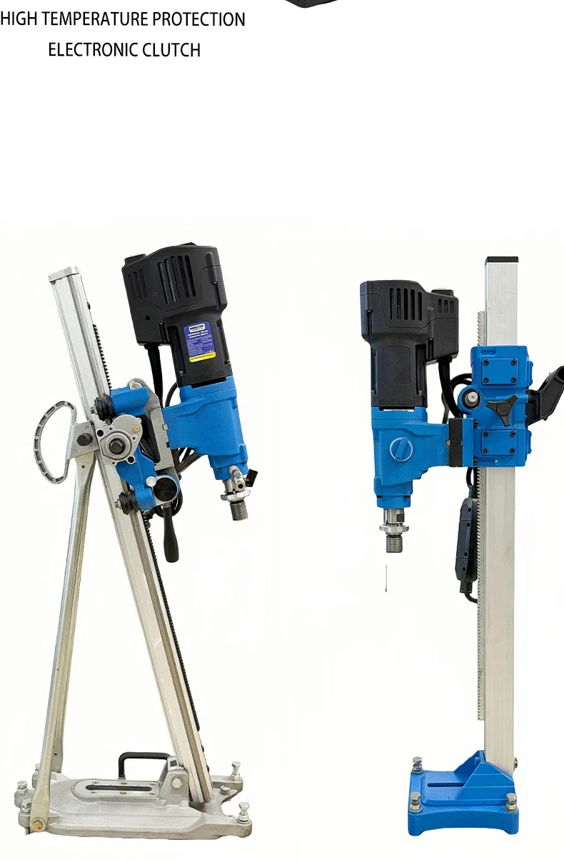 Lightweight Brushless Magnetic Core Drill, Impact Magnetic Drill for Concrete Hole Drilling Equipped with Digital Monitor