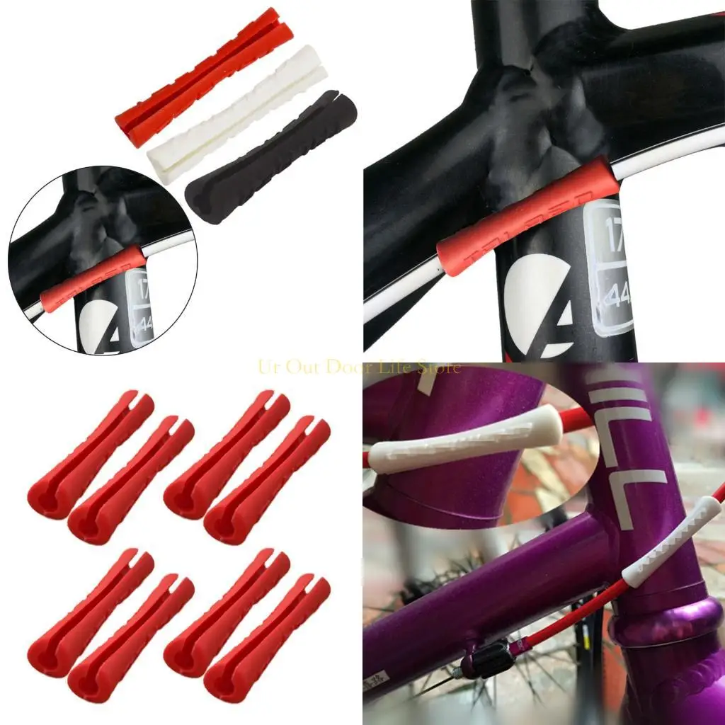 

77UF Велосипедный тормозной трос Защитная трубка Наборы резиновых рукавов для переключения троса