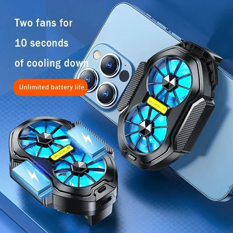Dual-Fan Rechargeable Phone Cooler
