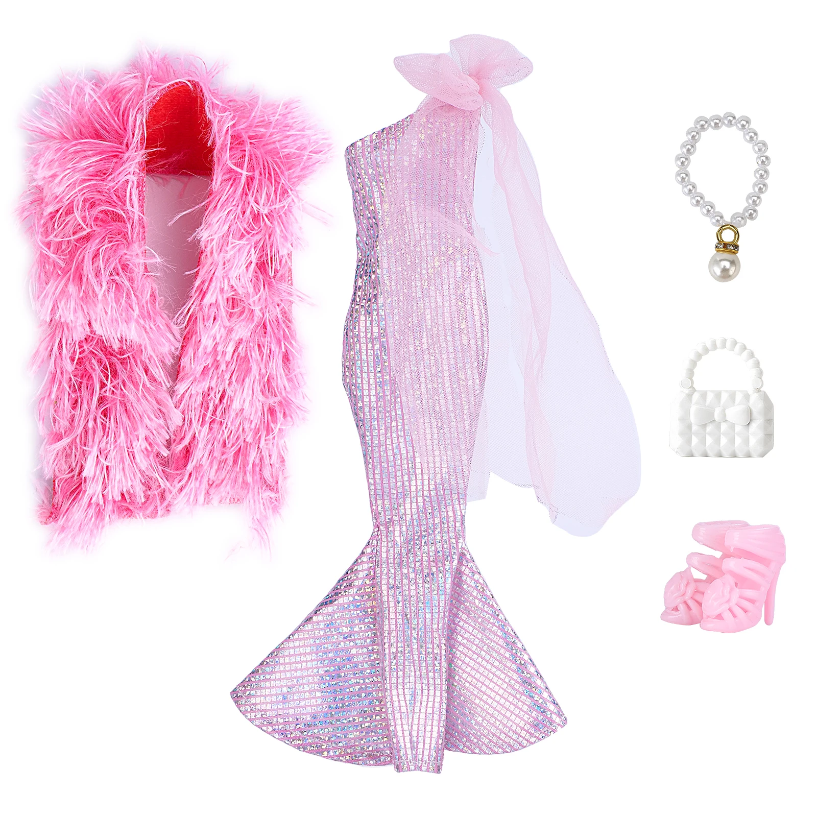New Style Suitable for 30cm Doll Clothes Set, Various Pink Princess Dresses, Casual Suits, Plush Suits, Dresses, Children's Gift view 6