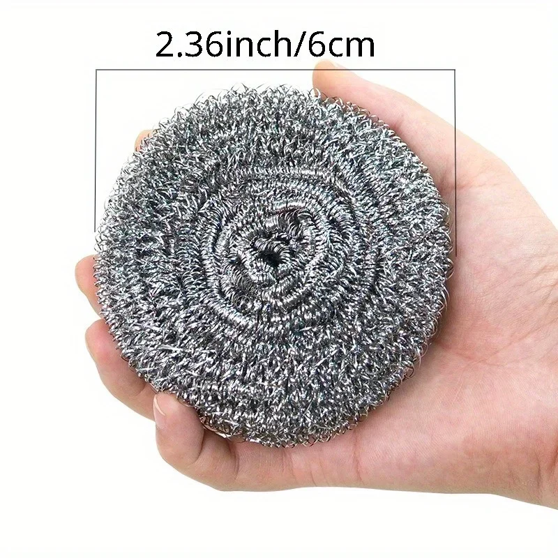 6pcs Scourer - Steel Wool For Cleaning Dishes Pans Pots Ovens Grills Stainless Steel Scrubber For Kitchen Sinks Cleaning