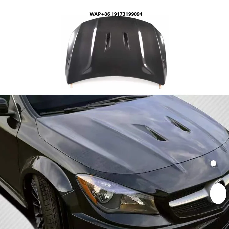 

New Condition Car Tuning Parts Carbon Fiber Front Air Vent Engine Hood Bonnet Cover for-Mercedes Benz W117 C117 CLA