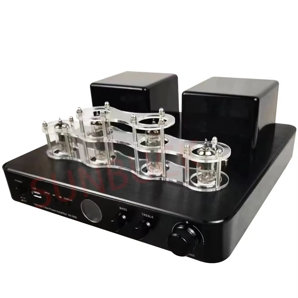 AIYIMA SMSL AV600 fibre coaxiale USB RCA Bluetooth amplificateur de puissance 2.1 80W stéréo 6K4 amplificateur à Tube électronique sous vide amplificateur Audio