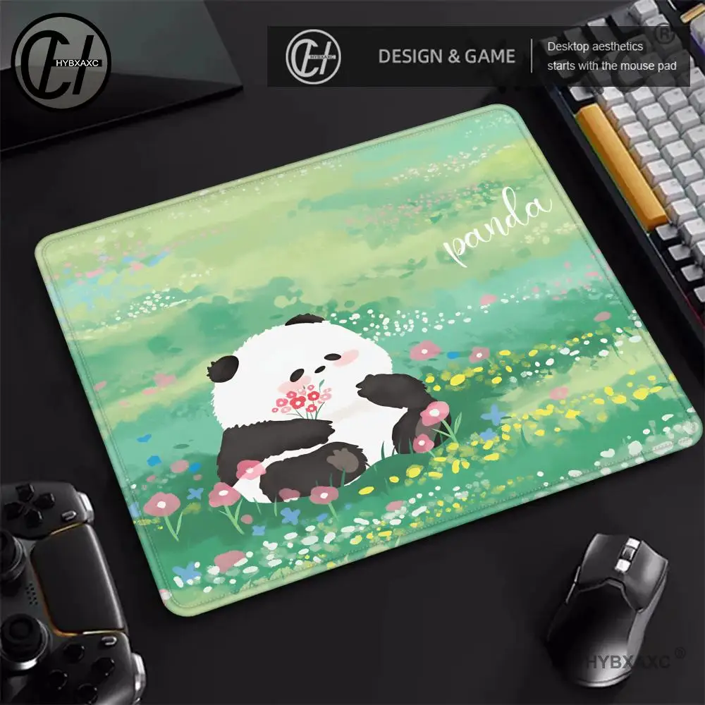 

HYBXAXC Cute Watercolor Panda Print Extra Large Mouse Pad, Thickened Non-Slip Edge-Locked Desk Mat, Gaming Keyboard Pad for Dorm