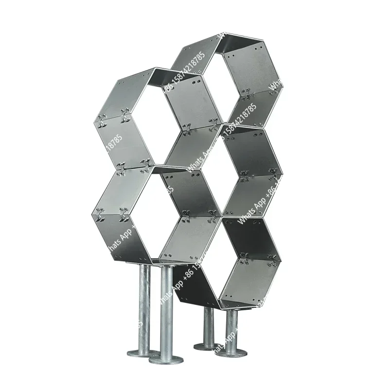 XS Galvanized Honeycomb Display Rack, Space Partition Display Rack, Free Combination Metal Shelf, Flower RackBJ