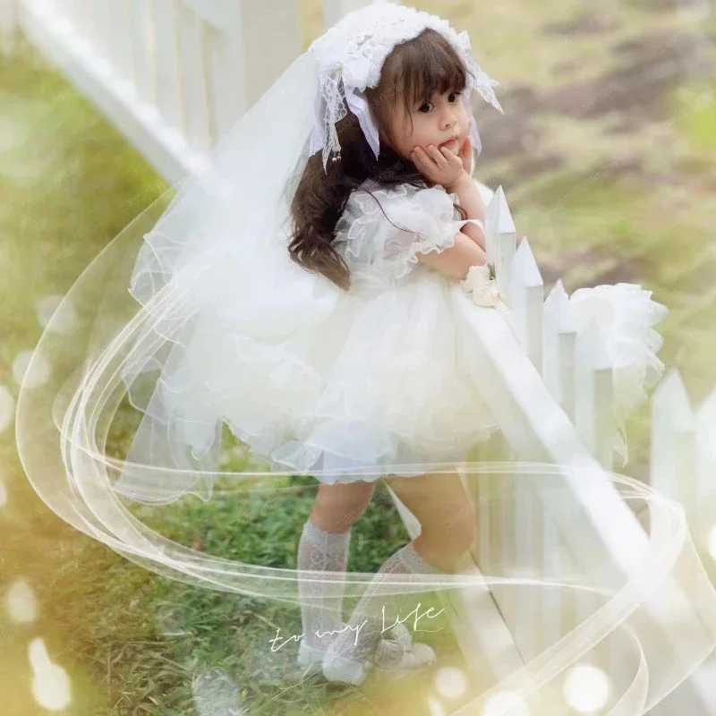 Spanish Baby Cotton Fashion Sweet Dress Kids Dresses for Girls Party EID Dress for Kids Girl Flower Girl Dresses