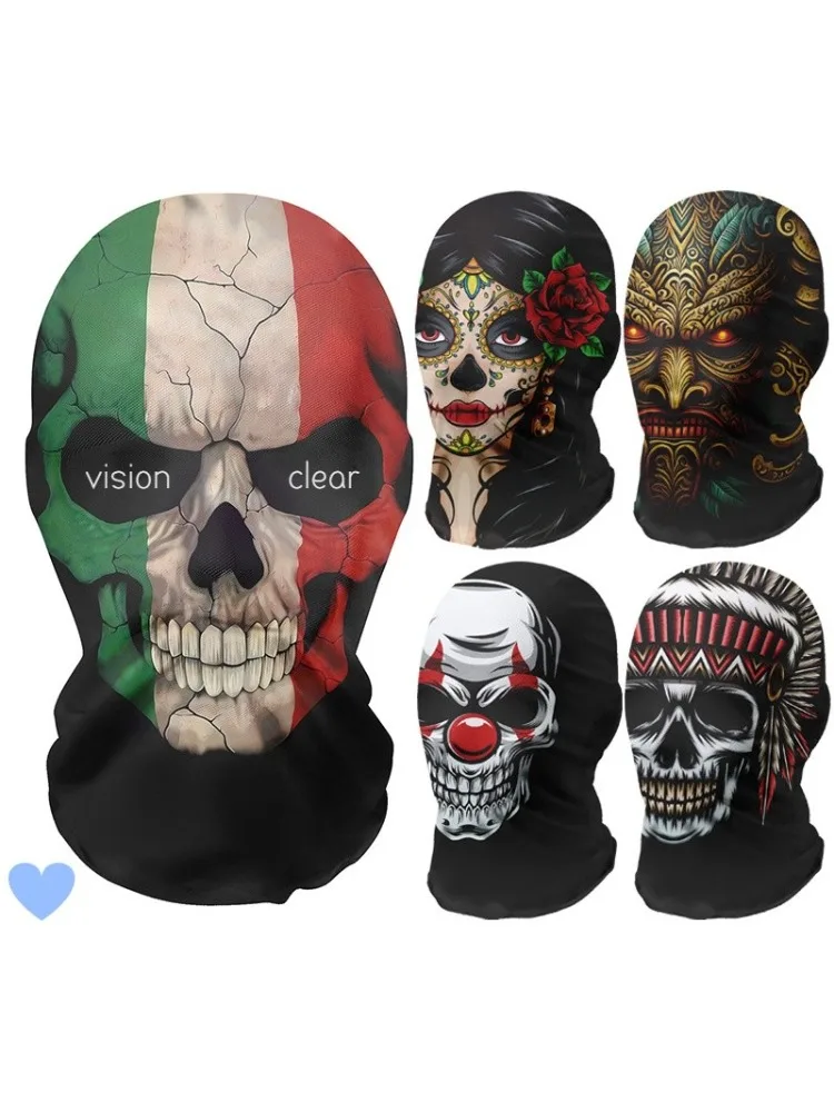 AliExpress NONE Skeleton Full Face Fashion Headwear Mask Motorcycle Perspective Net Balaclava Bike Outdoor Wearing Halloween, Christmas Mask