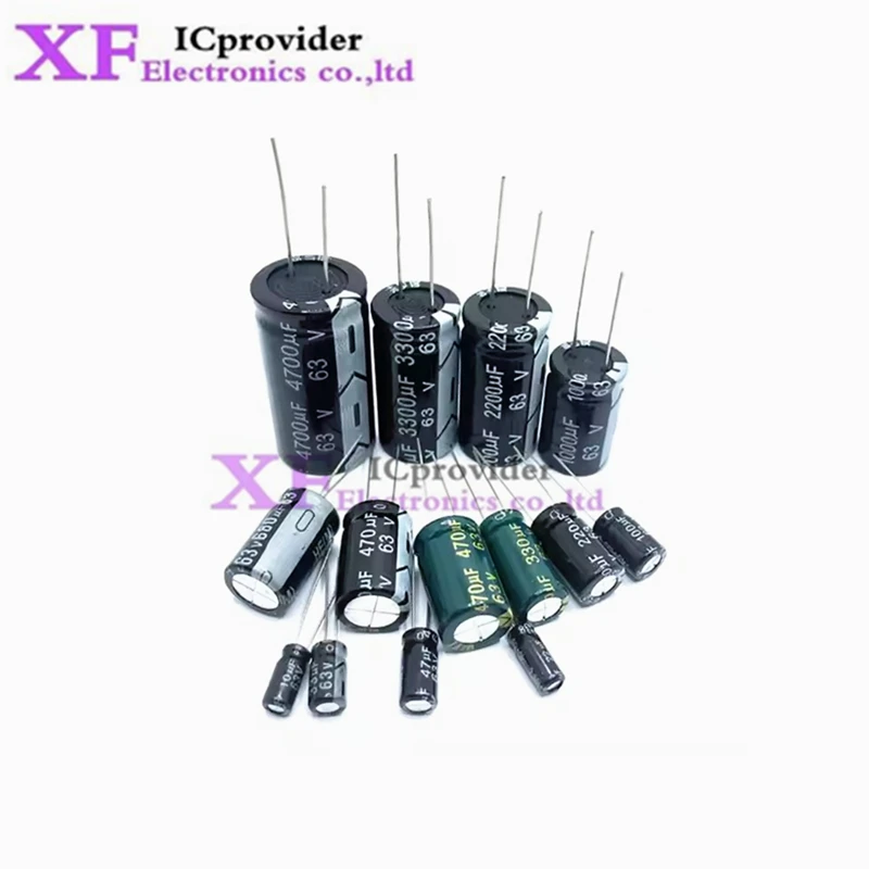 

50-1000pcs 10V 16V 25V 35V 50V 400V High Frequency Low ESR Aluminum Capacitor 100UF 220UF 330UF 470UF 680UF 1000UF 2200UF 3300UF