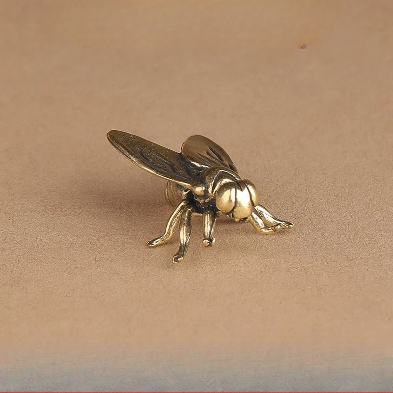 Picture 4: 1~5pcs Mini Brass Fly Insect Ornament Miniature Statue Vintage Craft Metal Insects Fly Figurine Home Office Desktop Decoration
