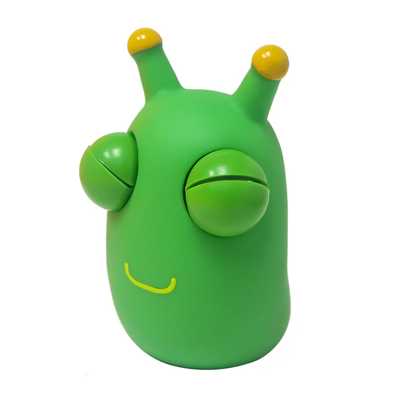 10/5PCS Funny Green Worm Animal Eye Pop Out Squeeze Stress Relief Fidgets Toys For Anxiety Juguetes Antiestrés Para Niños