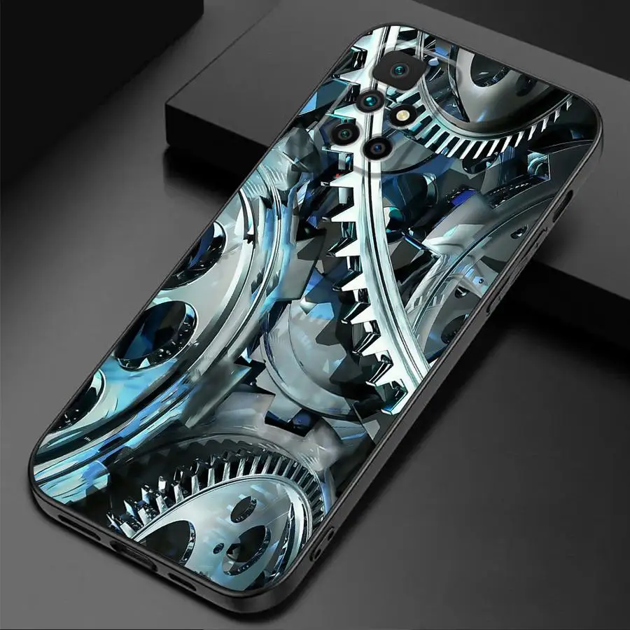 Steampunk Gear Mechanical Phone Case for Xiaomi Redmi Note 11 Pro 5G 12S 11S 12 13 11 Pro Plus 10S 10 Pro 13 5G 7 8 9 Cover