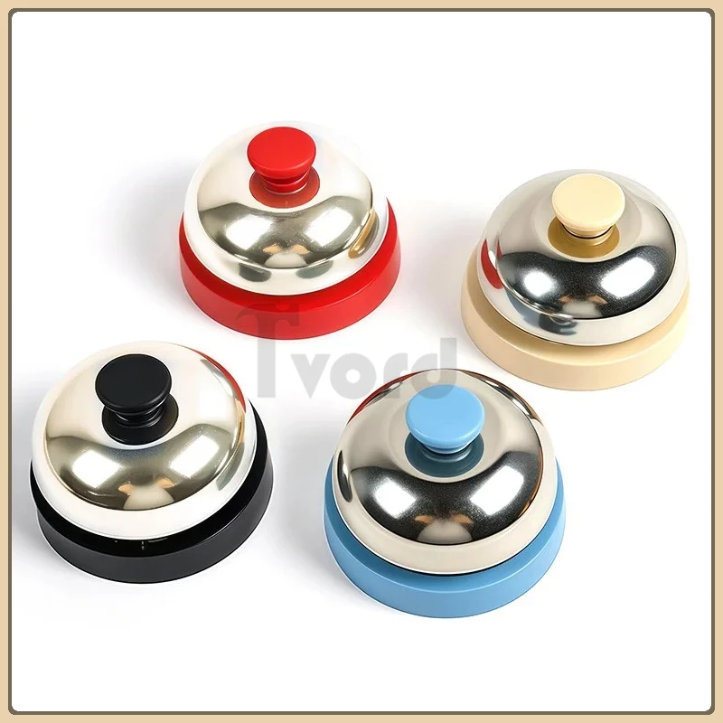 Table Order Bell Multi Color Handbell for Restaurant Kitchen Bar Waitstaff Call Pet Training Classroom School Party Games